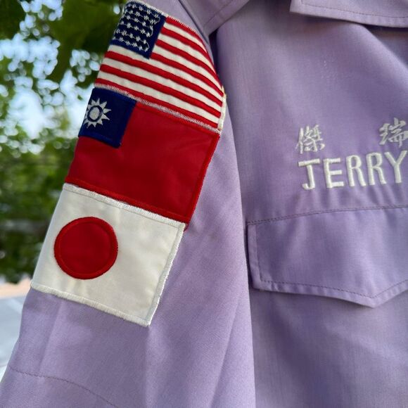 Vintage Satire Purple Flight Suit With Military Patches One Piece Size M/L - Picture 5 of 11